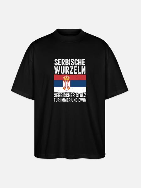 Serbe Serbe Serbie - T-shirt bio Blaster 2.0 coupe oversize Stanley/Stella Unisexe - noir
