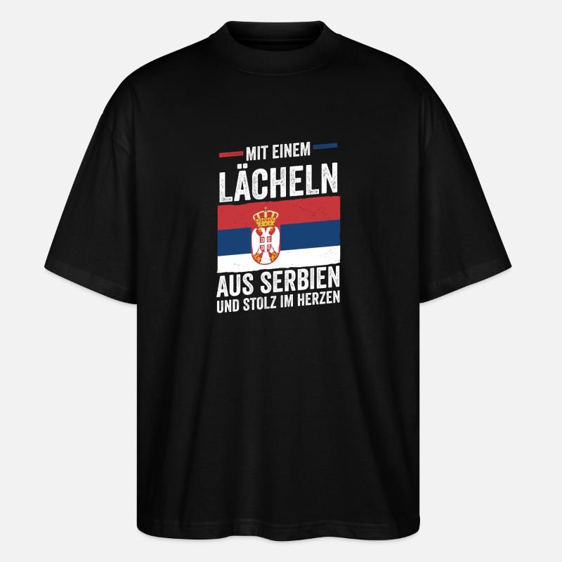 Serbe Serbe Serbie - T-shirt bio Blaster 2.0 coupe oversize Stanley/Stella Unisexe - noir