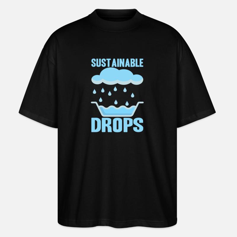 Regenwassertank - Regenwasser sammeln - Stanley/Stella Oversized Unisex Bio T-Shirt Blaster 2.0 - Schwarz