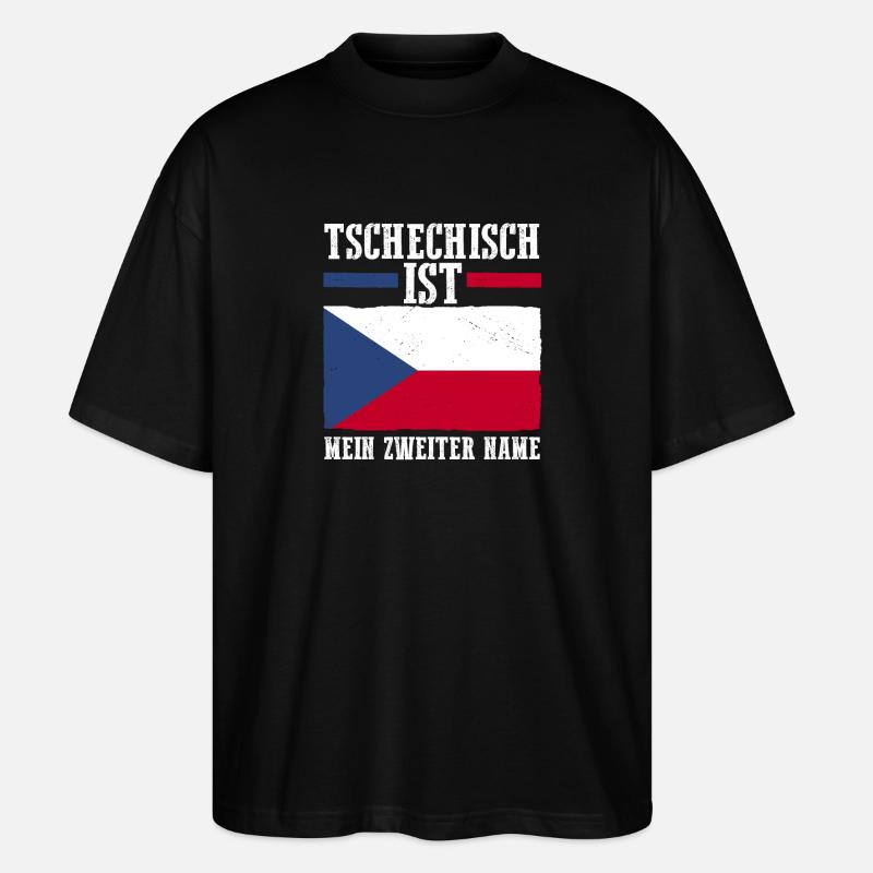 Tschechen Tschechisch Tschechien - Stanley/Stella Oversized Unisex Bio T-Shirt Blaster 2.0 - Schwarz
