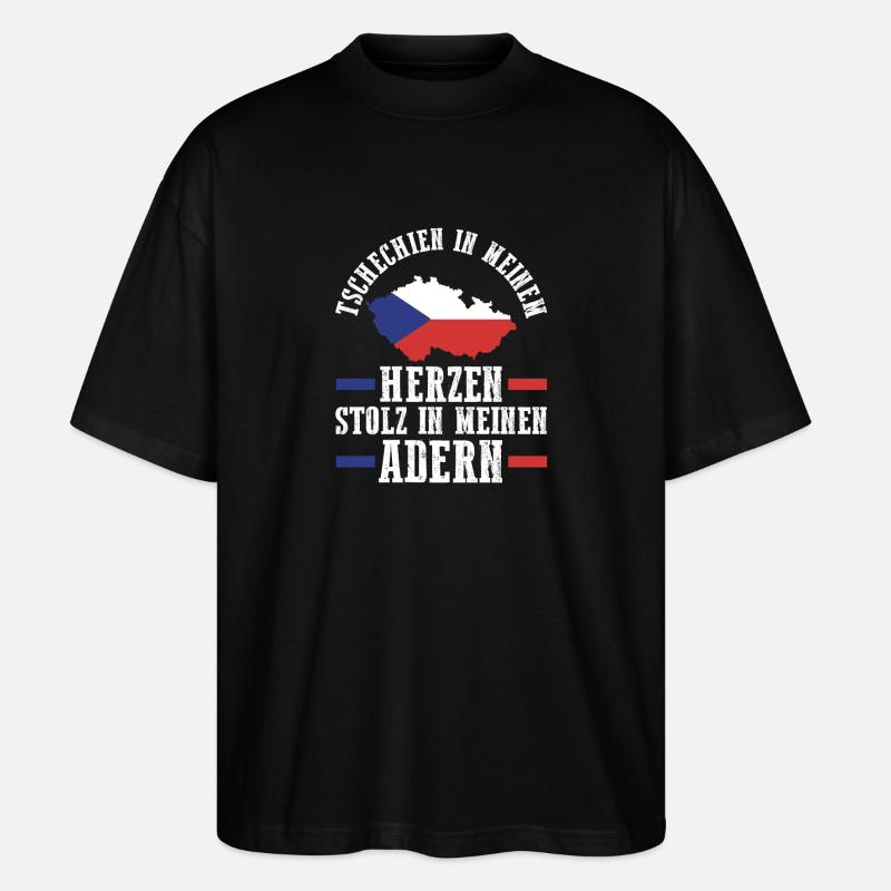 Tchèques République tchèque - T-shirt bio Blaster 2.0 coupe oversize Stanley/Stella Unisexe - noir