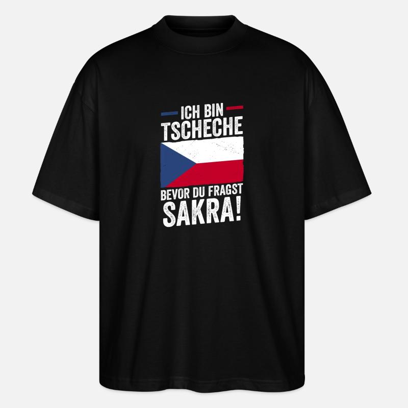 Tchèques République tchèque - T-shirt bio Blaster 2.0 coupe oversize Stanley/Stella Unisexe - noir