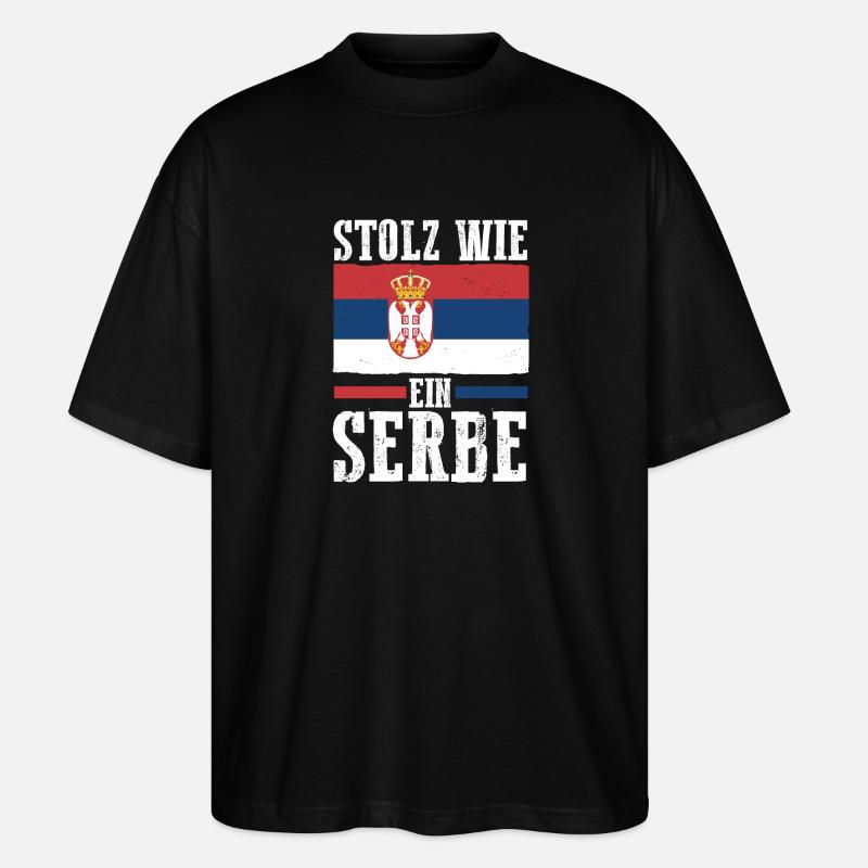 Serbe Serbe Serbie - T-shirt bio Blaster 2.0 coupe oversize Stanley/Stella Unisexe - noir