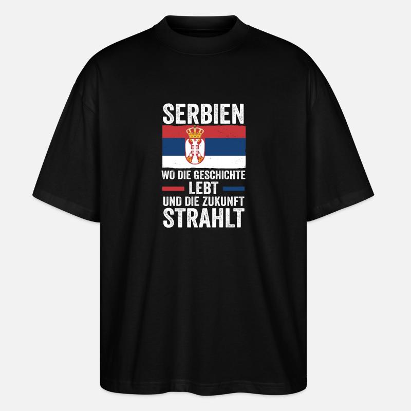 Serbe Serbe Serbie - T-shirt bio Blaster 2.0 coupe oversize Stanley/Stella Unisexe - noir