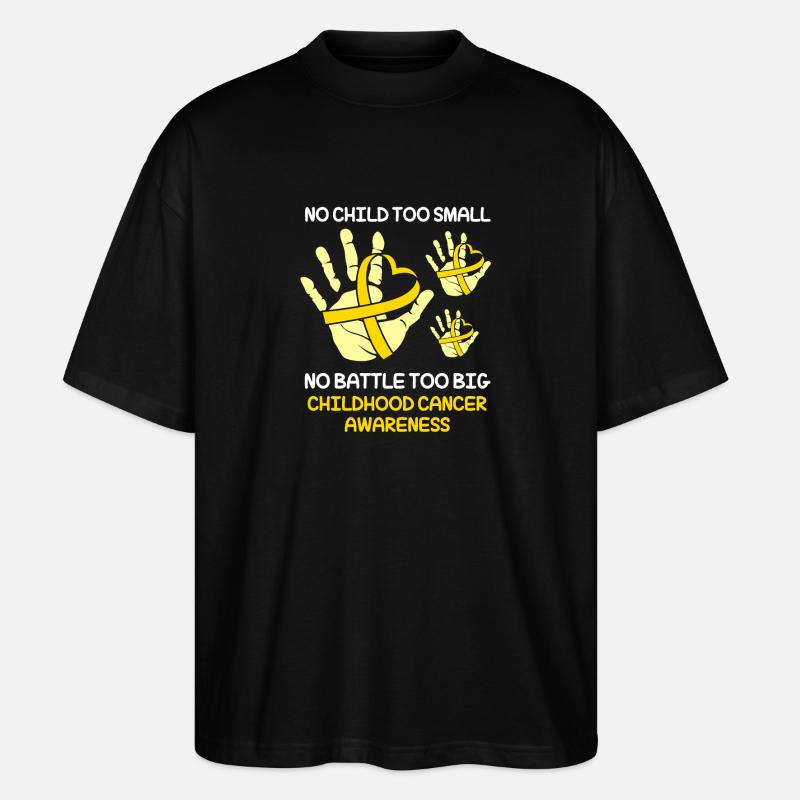 Krebs Kind Krebs-Überlebender - Stanley/Stella Oversized Unisex Bio T-Shirt Blaster 2.0 - Schwarz