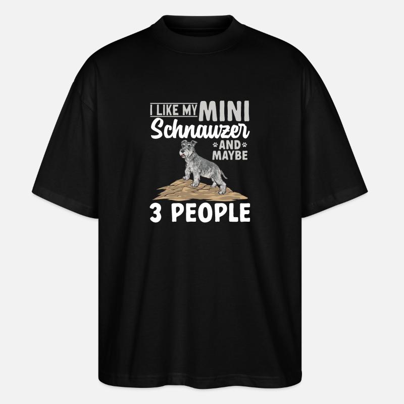 Schnauzer nain Chien Schnauzer - T-shirt bio Blaster 2.0 coupe oversize Stanley/Stella Unisexe - noir