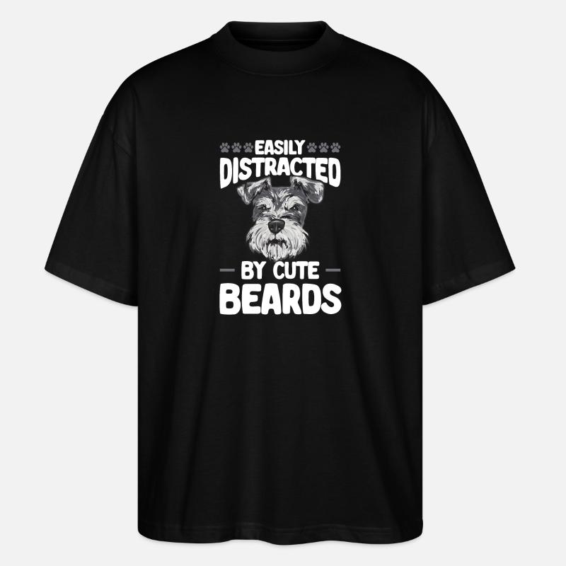 Schnauzer nain Chien Schnauzer - T-shirt bio Blaster 2.0 coupe oversize Stanley/Stella Unisexe - noir