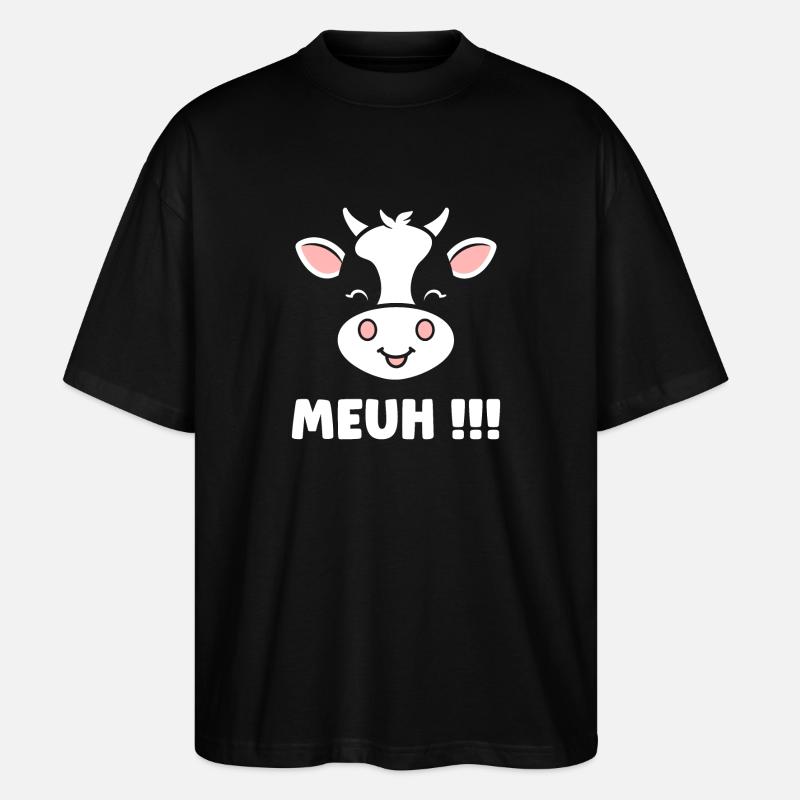 Kuh - Stanley/Stella Oversized Unisex Bio T-Shirt Blaster 2.0 - Schwarz