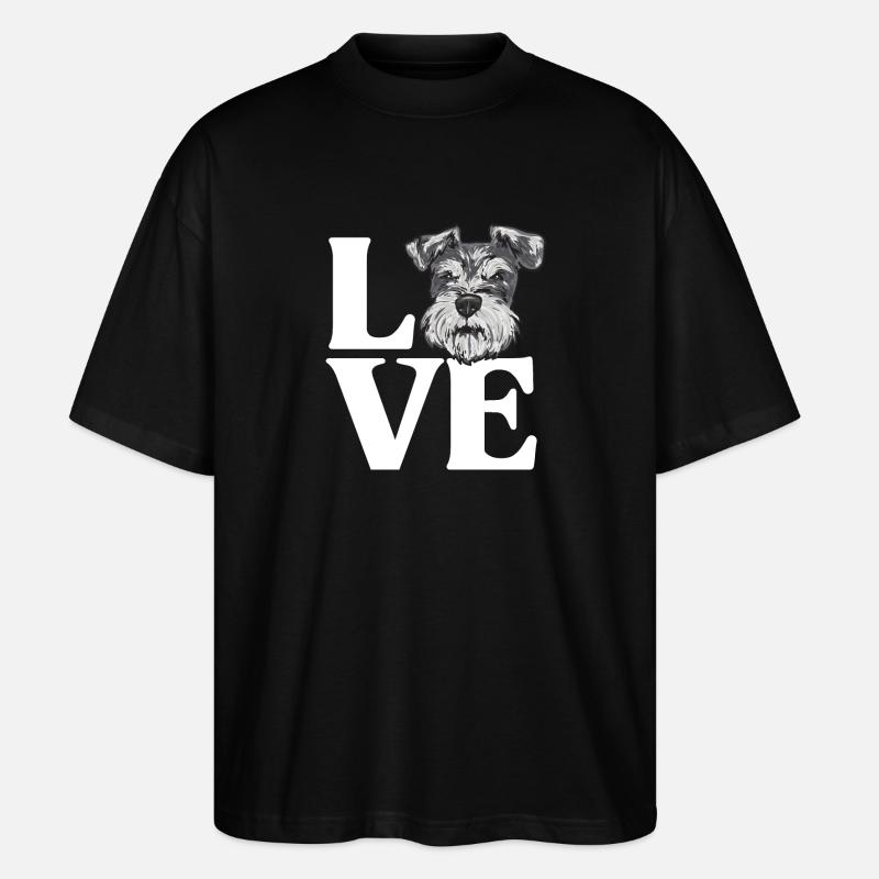 Zwergschnauzer Hund Schnauzer - Stanley/Stella Oversized Unisex Bio T-Shirt Blaster 2.0 - Schwarz