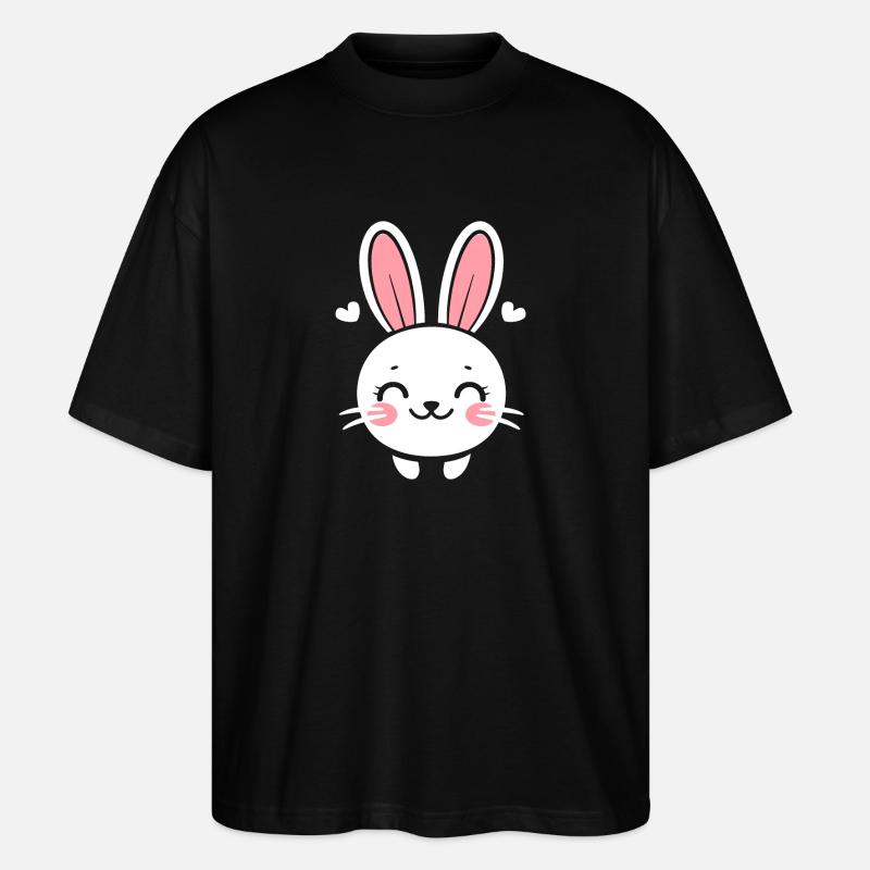 Petit bébé lapin - T-shirt bio Blaster 2.0 coupe oversize Stanley/Stella Unisexe - noir