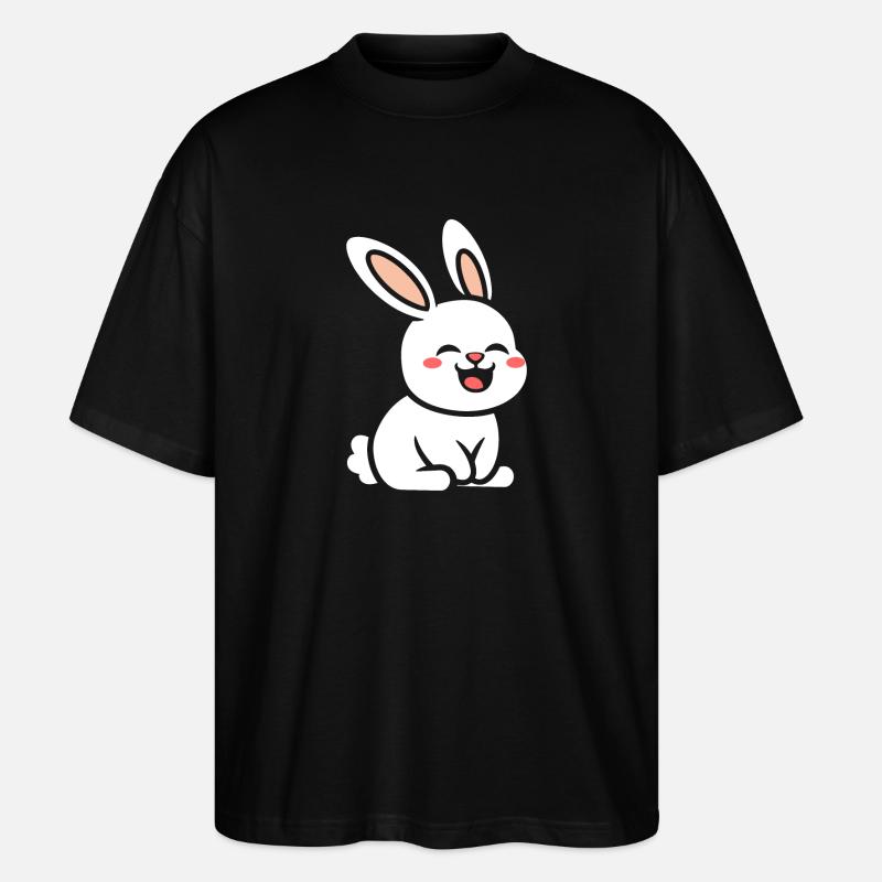 Petit bébé lapin - T-shirt bio Blaster 2.0 coupe oversize Stanley/Stella Unisexe - noir