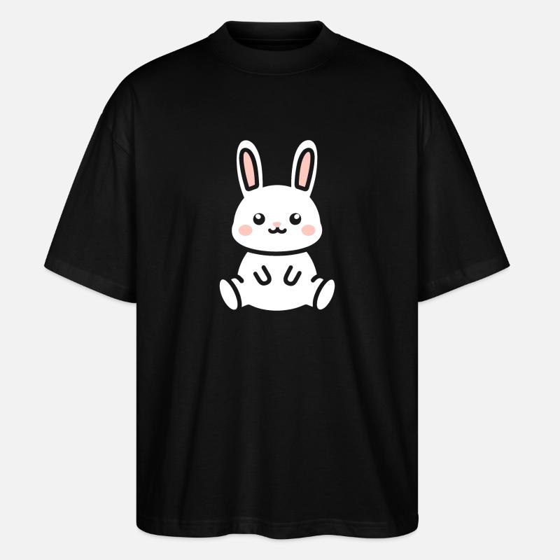 Kleiner Baby-Hase - Stanley/Stella Oversized Unisex Bio T-Shirt Blaster 2.0 - Schwarz