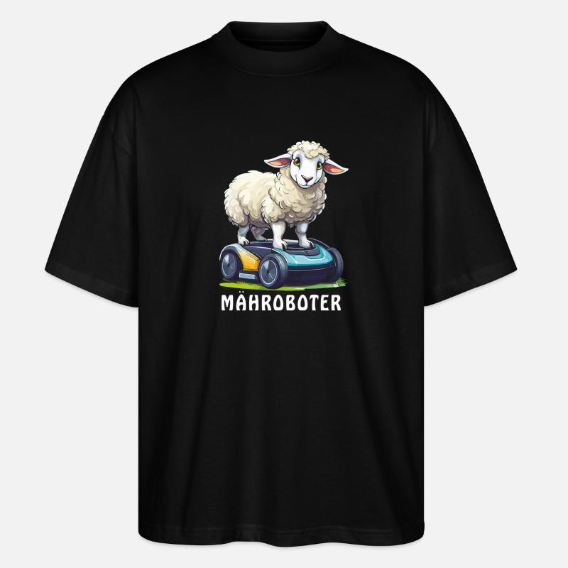 SCHAF MÄHROBOTER - Stanley/Stella Oversized Unisex Bio T-Shirt Blaster 2.0 - Schwarz