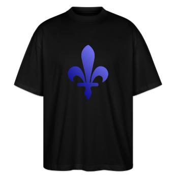 Bosnia Flag Bosna Shirt – Perfect Bosnian - Stanley/Stella Oversized Unisex Organic T-shirt Blaster 2.0 - black - Front - Alina (178cm) & Michal (187cm)