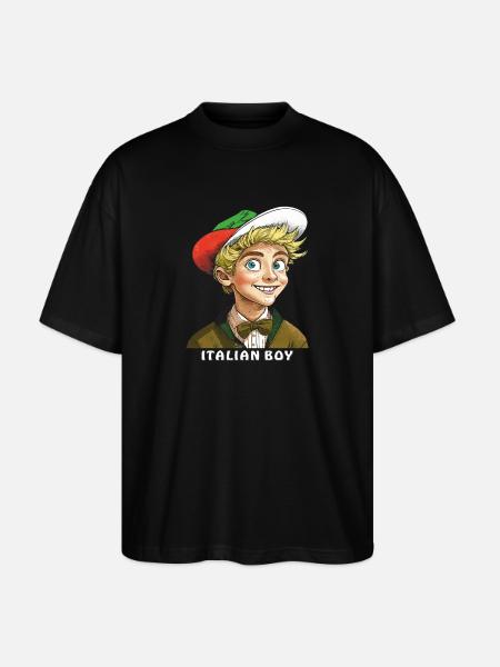 BOY ITALY ITALIAN BOY - Stanley/Stella Oversized Unisex Organic T-shirt Blaster 2.0 - black