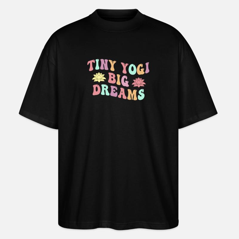 Tiny Yogi Big Dreams Méditation - T-shirt bio Blaster 2.0 coupe oversize Stanley/Stella Unisexe - noir