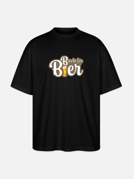 B comme bière - T-shirt bio Blaster 2.0 coupe oversize Stanley/Stella Unisexe - noir