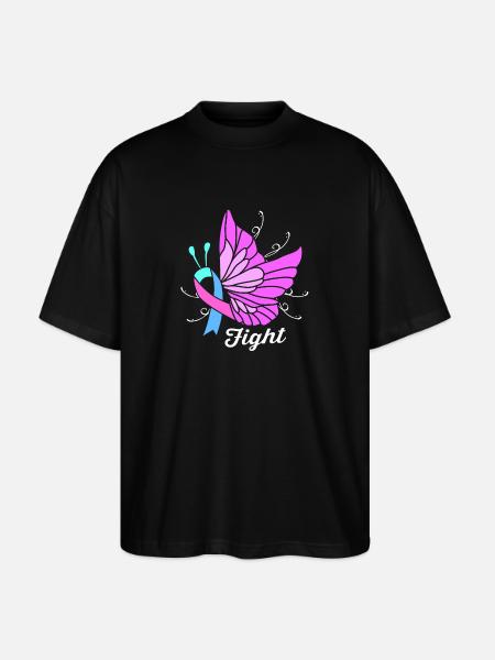 Thyroid cancer - Stanley/Stella Oversized Unisex Organic T-shirt Blaster 2.0 - black