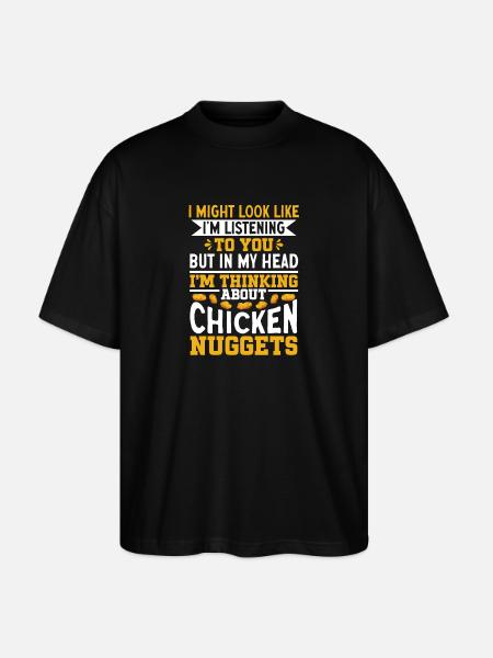 Chicken Nugget Lover Chicken Nuggets - Stanley/Stella Oversized Unisex Organic T-shirt Blaster 2.0 - black