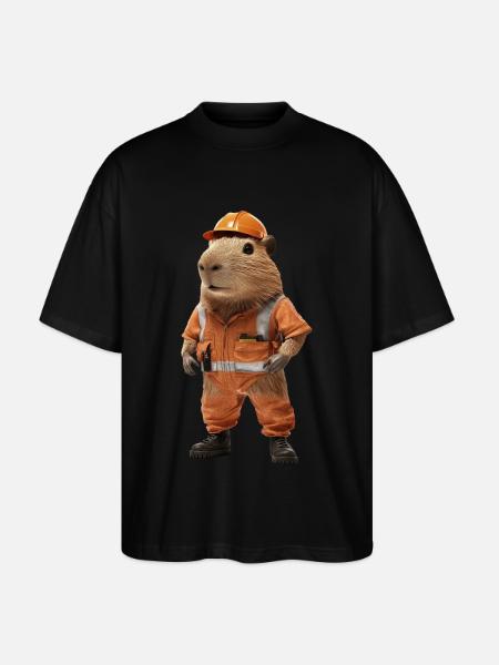 Wasserschwein - Stanley/Stella Oversized Unisex Bio T-Shirt Blaster 2.0 - Schwarz
