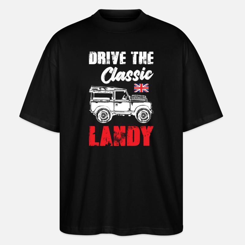Conduisez le Landy classique - T-shirt bio Blaster 2.0 coupe oversize Stanley/Stella Unisexe - noir