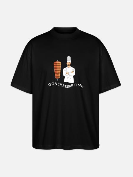 Döner Kebab Time Dönermann Dönerskewer - Stanley/Stella Oversized Unisex Organic T-shirt Blaster 2.0 - black