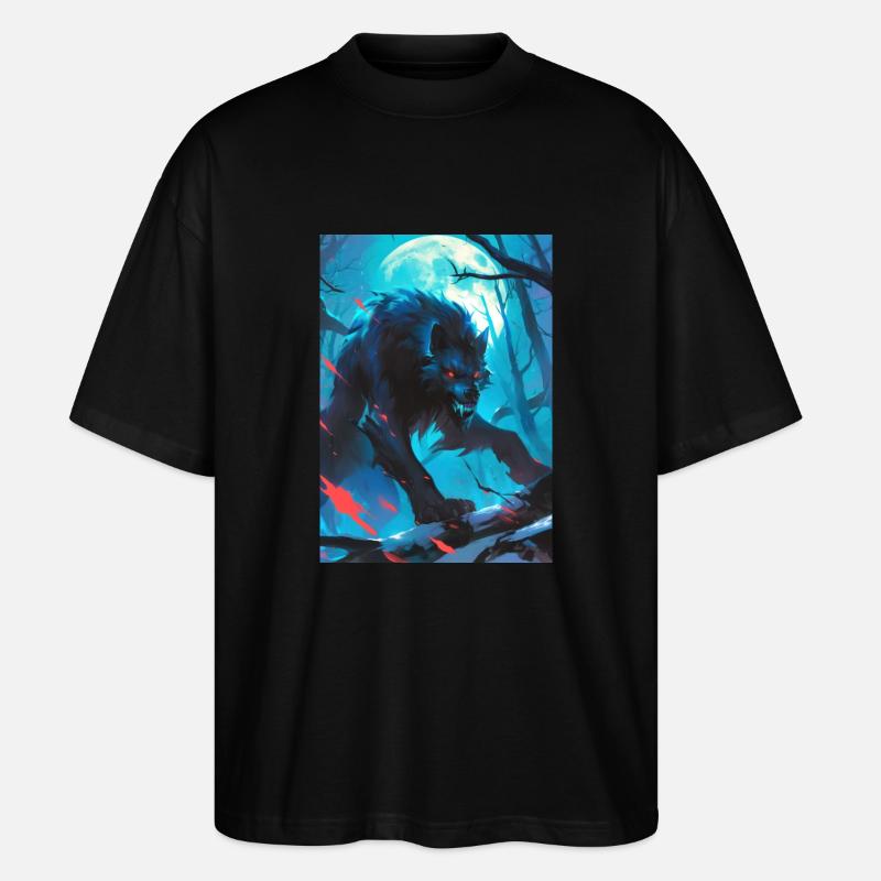 Loup-garou Werwolf - T-shirt bio Blaster 2.0 coupe oversize Stanley/Stella Unisexe - noir