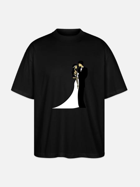Mariage heureux mariage - T-shirt bio Blaster 2.0 coupe oversize Stanley/Stella Unisexe - noir