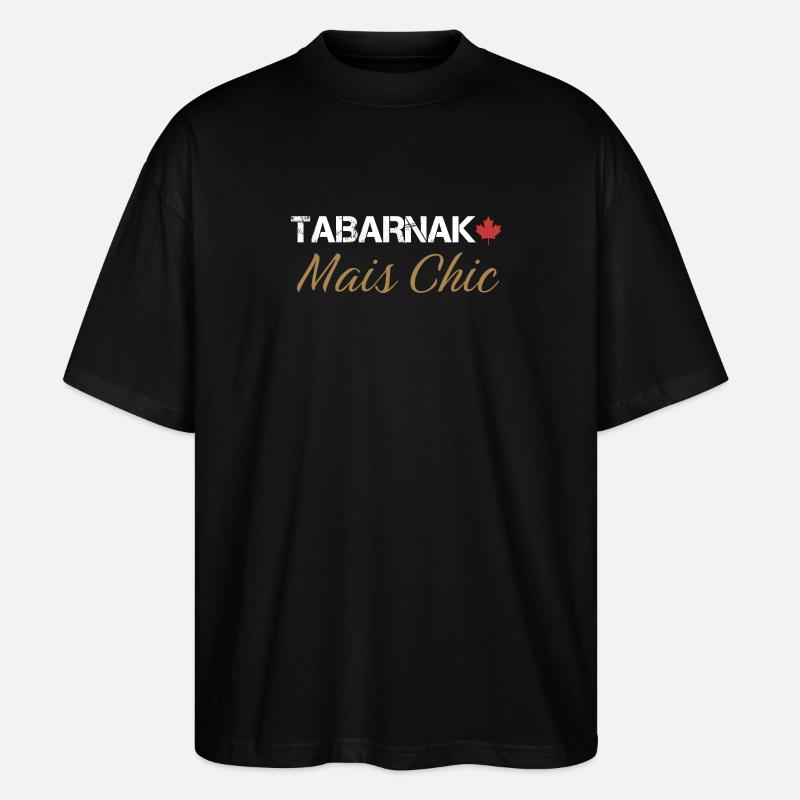 Tabarnak Chic Elegantes Naturmuster - Stanley/Stella Oversized Unisex Bio T-Shirt Blaster 2.0 - Schwarz