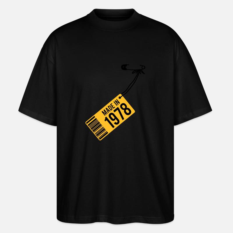 T-shirt anniversaire 1978 - T-shirt bio Blaster 2.0 coupe oversize Stanley/Stella Unisexe - noir