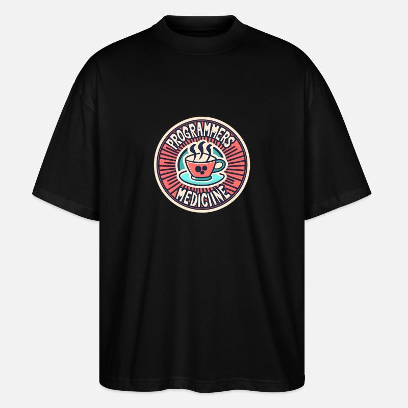 Programmeurs Médecine - T-shirt bio Blaster 2.0 coupe oversize Stanley/Stella Unisexe - noir