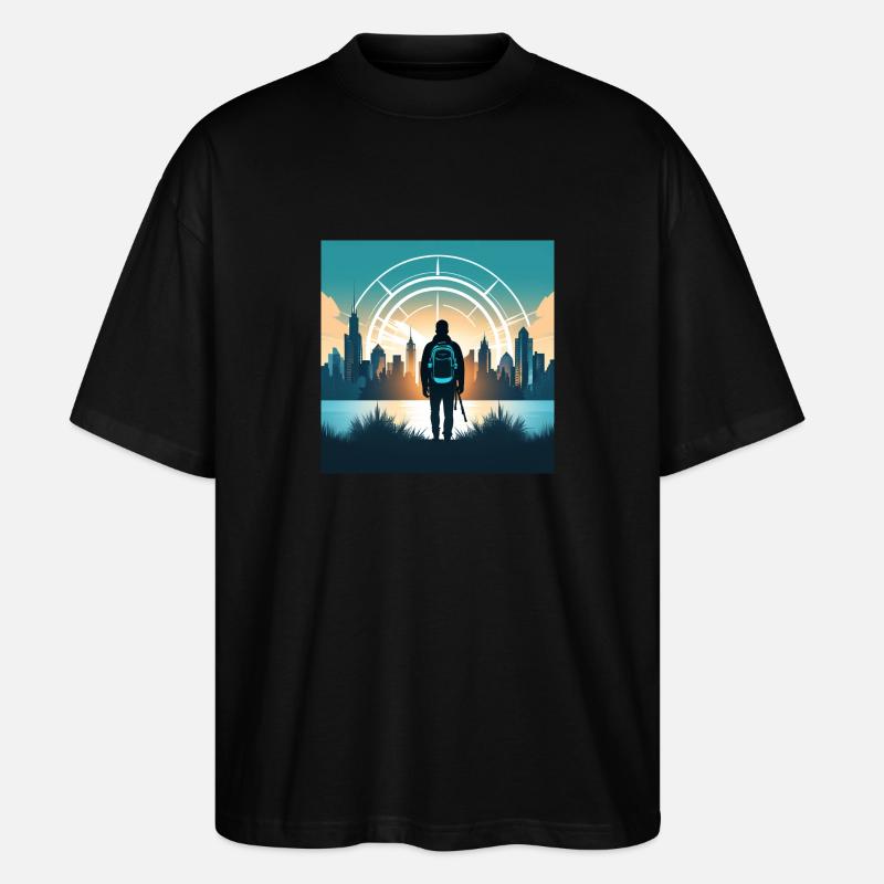 Urban Explorer's Abode - Stanley/Stella Oversized Unisex Bio T-Shirt Blaster 2.0 - Schwarz