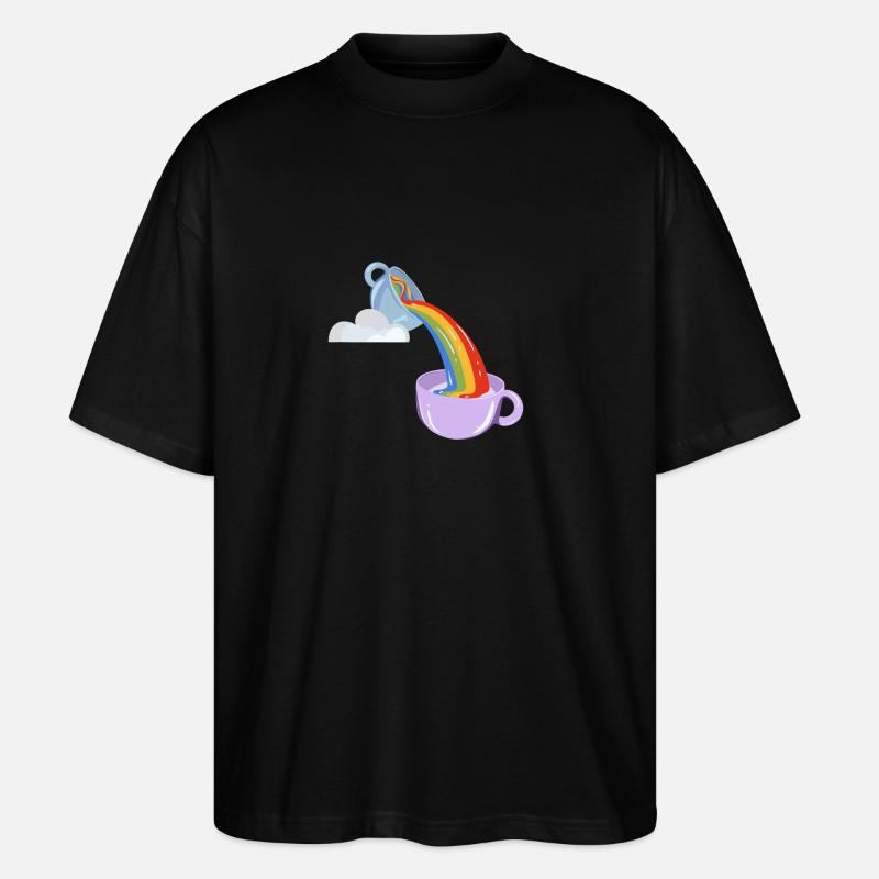 Rainbow Tea - Stanley/Stella Oversized Unisex Bio T-Shirt Blaster 2.0 - Schwarz
