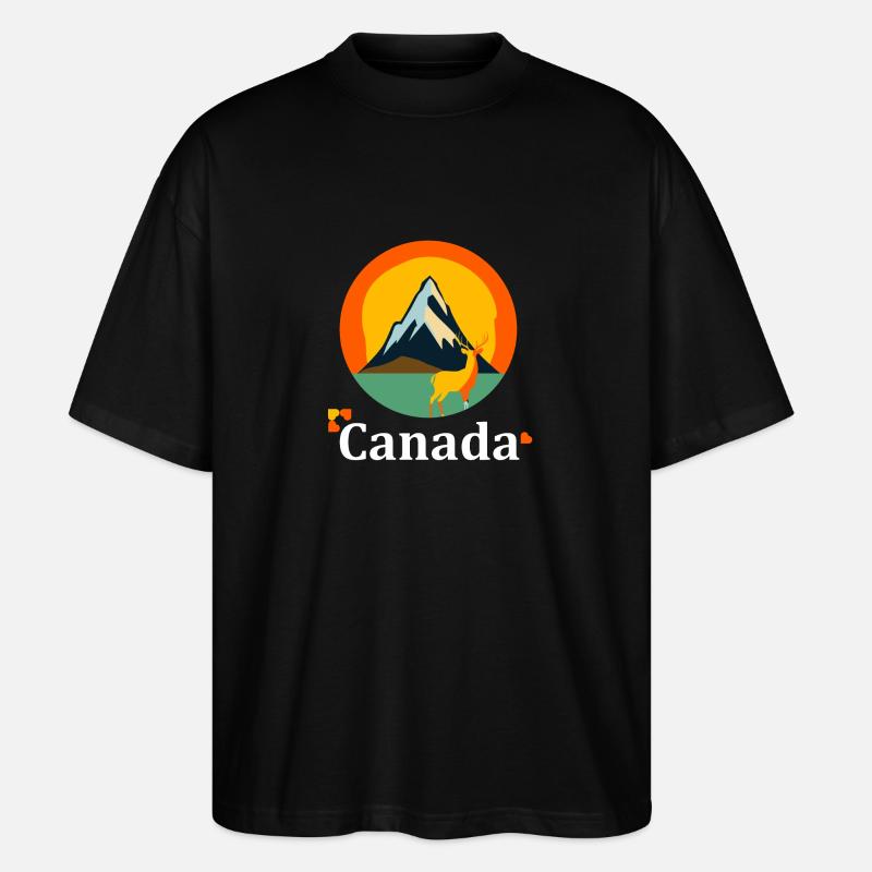J’aime le Canada - T-shirt bio Blaster 2.0 coupe oversize Stanley/Stella Unisexe - noir
