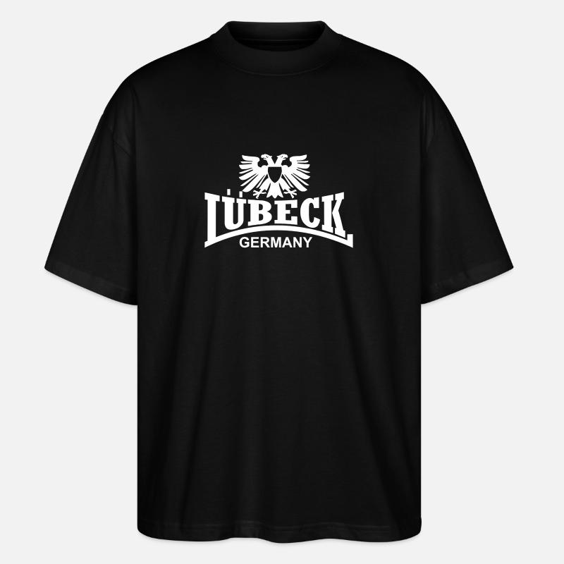 luebeck_germany_adler - Stanley/Stella Oversized Unisex Bio T-Shirt Blaster 2.0 - Schwarz