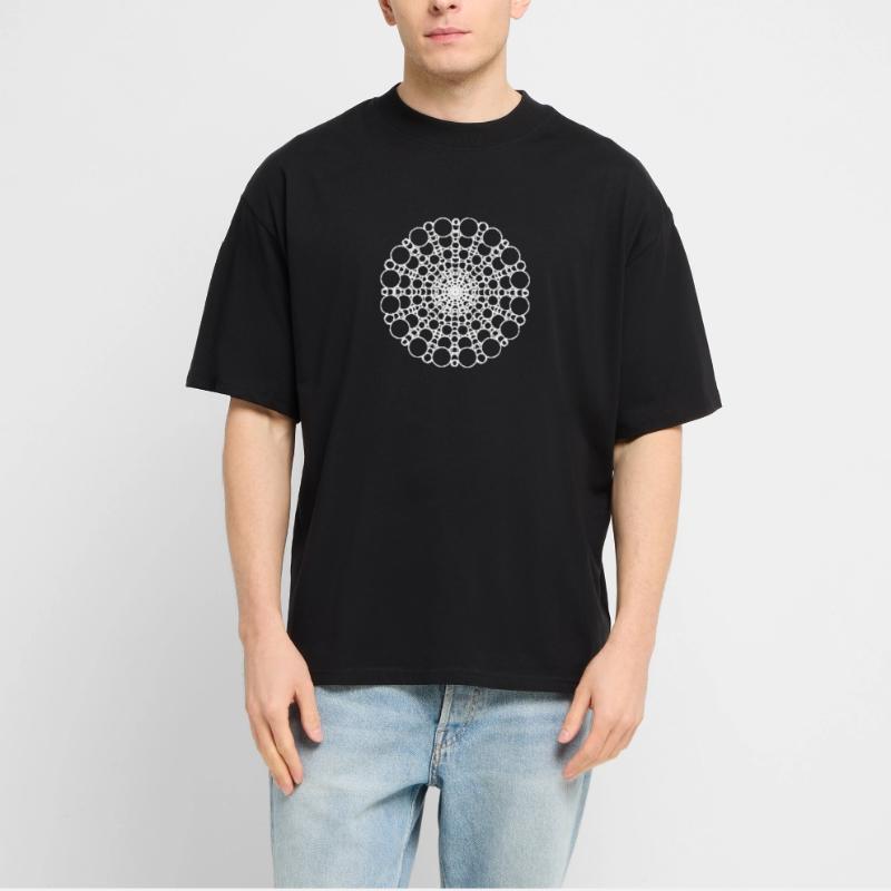 Geometric Mandala Circles Round Pattern Shape Stanley/Stella Oversized Unisex Organic T-shirt Blaster 2.0