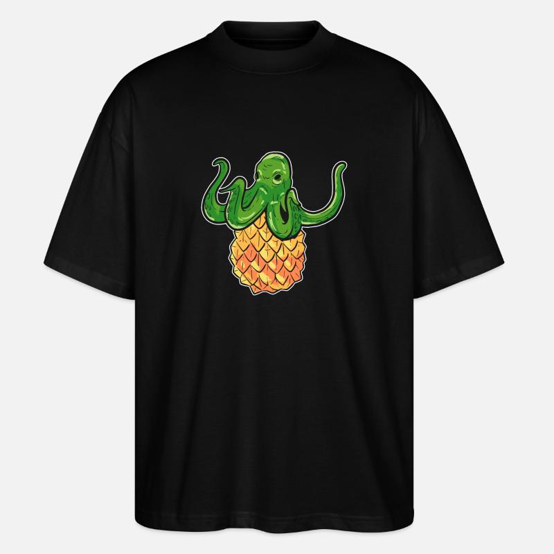 Ananas - Stanley/Stella Oversized Unisex Bio T-Shirt Blaster 2.0 - Schwarz