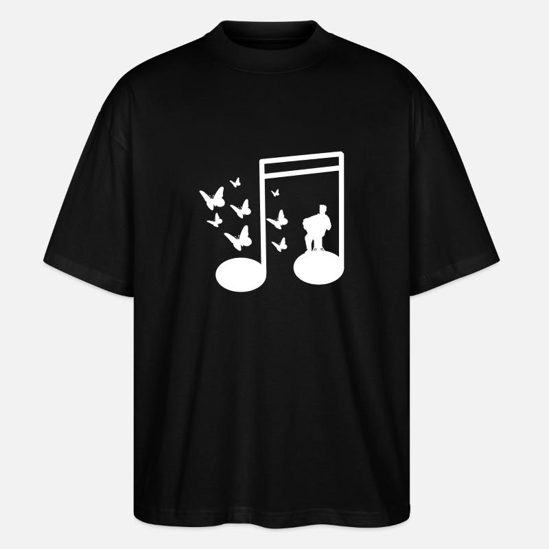 accordéon - T-shirt bio Blaster 2.0 coupe oversize Stanley/Stella Unisexe - noir