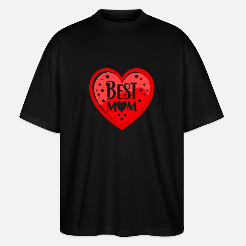 Beste Mama, Valentinstag - Stanley/Stella Oversized Unisex Bio T-Shirt Blaster 2.0 - Schwarz