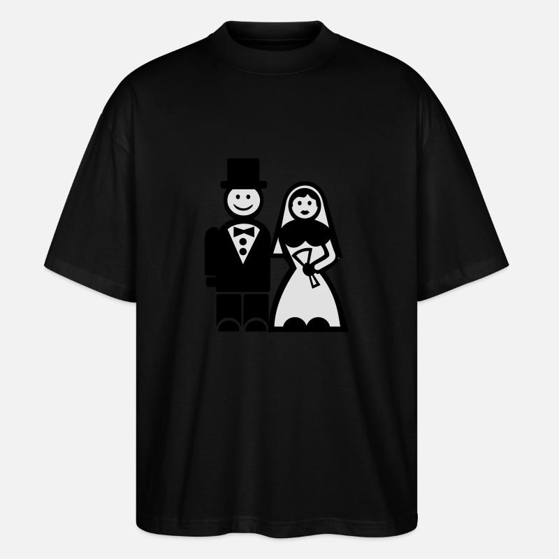 Hochzeit - Stanley/Stella Oversized Unisex Bio T-Shirt Blaster 2.0 - Schwarz