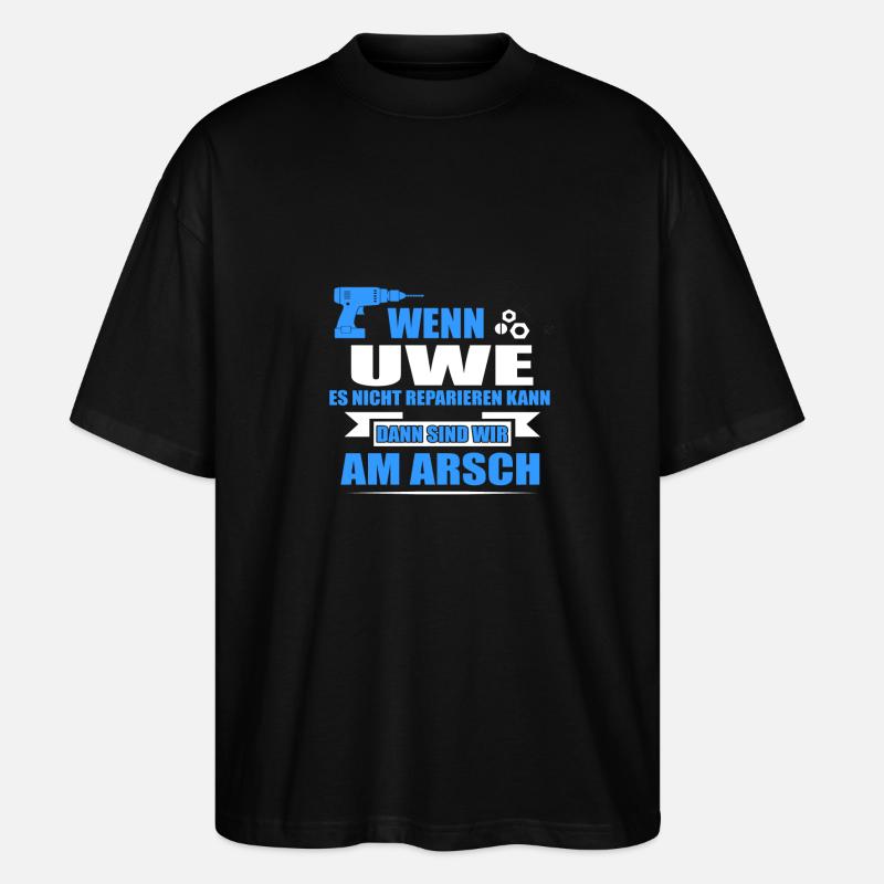 UWE-Geschenk - Stanley/Stella Oversized Unisex Bio T-Shirt Blaster 2.0 - Schwarz