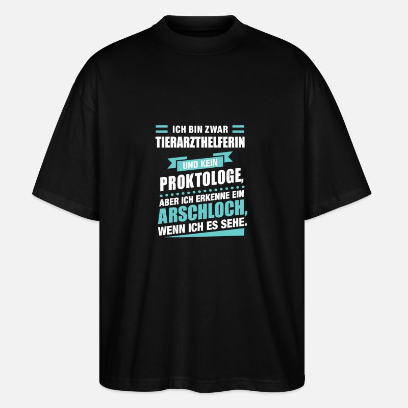 TIERARZTHELFERIN-Geschenk - Stanley/Stella Oversized Unisex Bio T-Shirt Blaster 2.0 - Schwarz