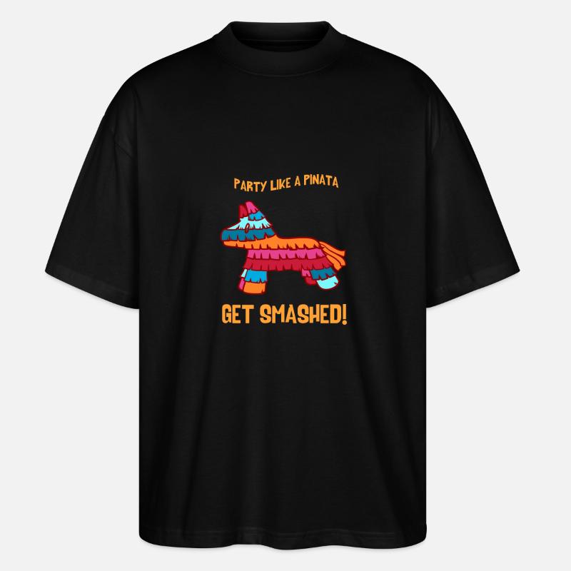 Pinata - Party - Feiern - Stanley/Stella Oversized Unisex Bio T-Shirt Blaster 2.0 - Schwarz
