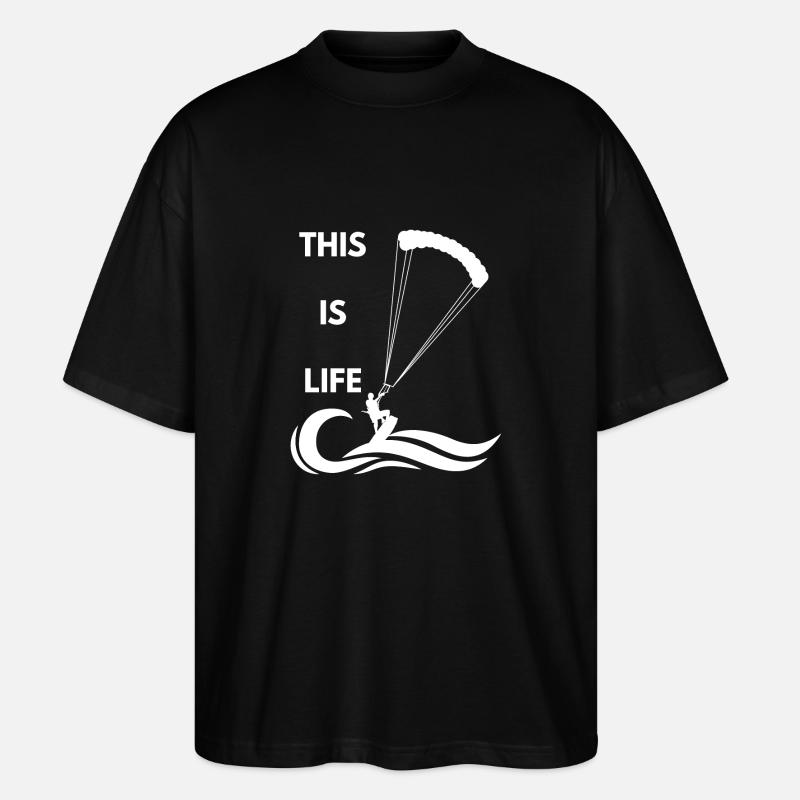Kitesurf - Kitesurf - Kitesurf - Cadeau - T-shirt bio Blaster 2.0 coupe oversize Stanley/Stella Unisexe - noir