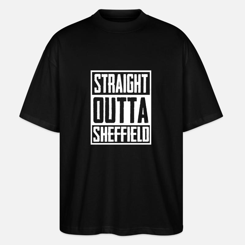 Geradeaus Sheffield - Stanley/Stella Oversized Unisex Bio T-Shirt Blaster 2.0 - Schwarz