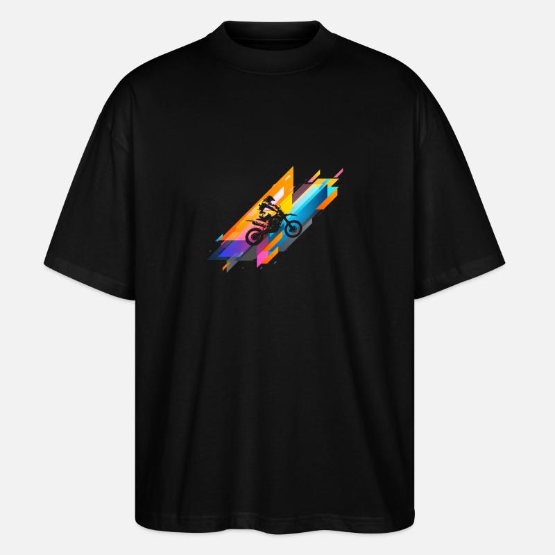 Motocross - Stanley/Stella Oversized Unisex Bio T-Shirt Blaster 2.0 - Schwarz