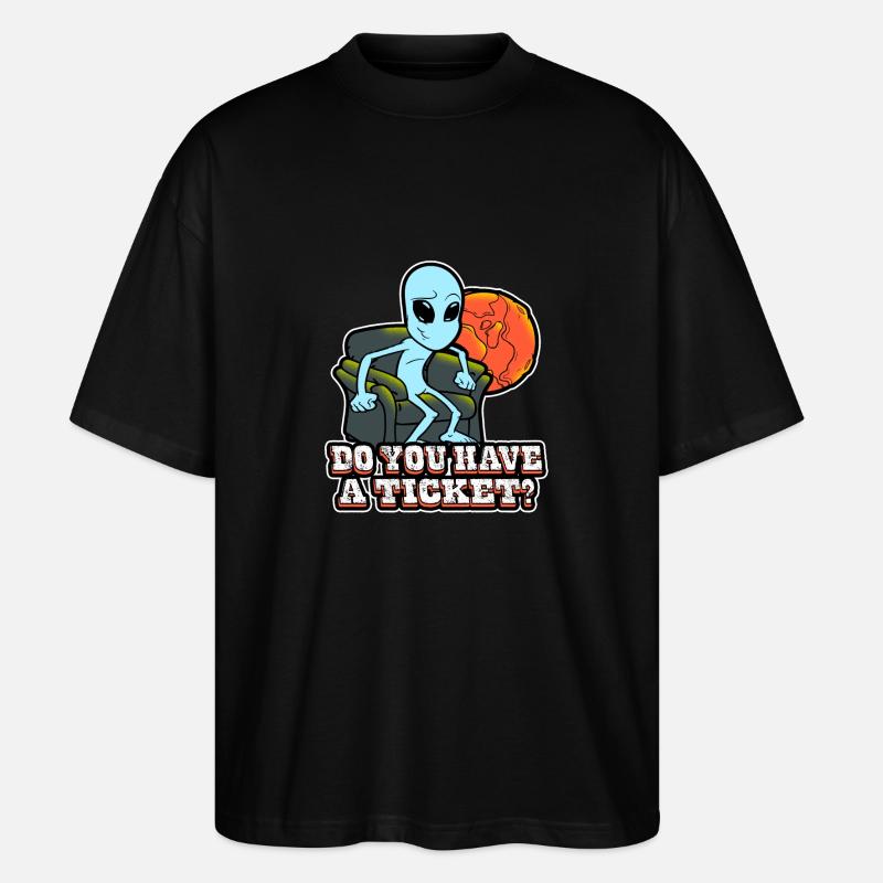 Avez-vous un billet étranger - T-shirt bio Blaster 2.0 coupe oversize Stanley/Stella Unisexe - noir