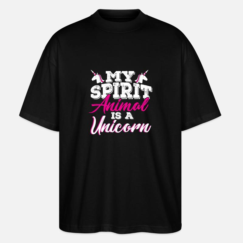 licorne - T-shirt bio Blaster 2.0 coupe oversize Stanley/Stella Unisexe - noir