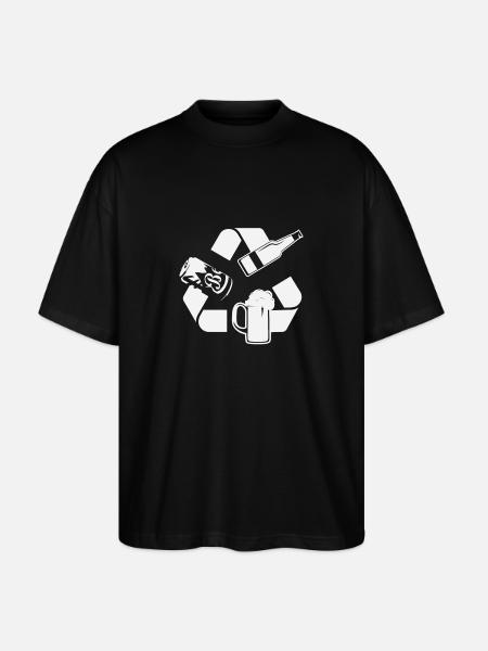 Beer Cycle - Stanley/Stella Oversized Unisex Organic T-shirt Blaster 2.0 - black