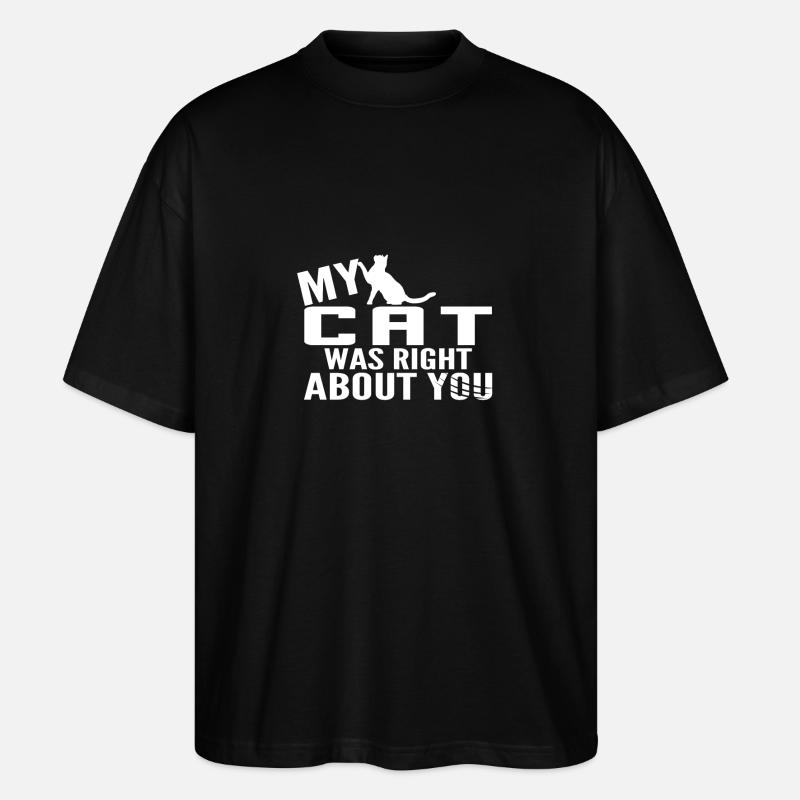 Meine Katze - Stanley/Stella Oversized Unisex Bio T-Shirt Blaster 2.0 - Schwarz